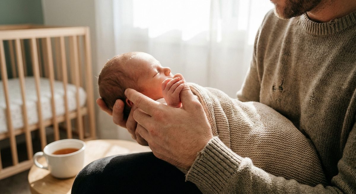 Padre con su bebé recién nacido